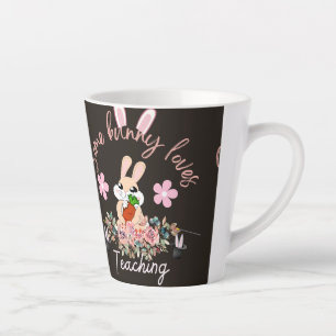 Café Latte Taza de enseñanza adorable que ama algún conejito