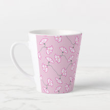 Taza de flores florales rosadas