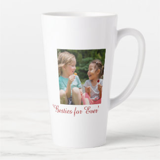 Café Latte Taza de Foto con Nombre de Mejor Amiga Personaliza