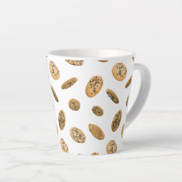 Café Latte Taza de galletas de chocolate chip acogedoras