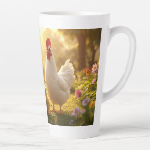 Café Latte Taza de gallina y pollitos - Taza divertida de fam
