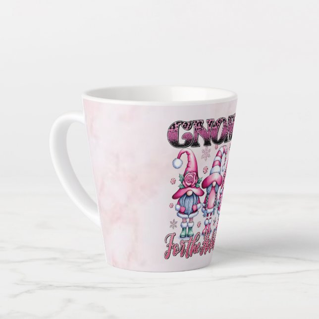 Café Latte Taza de gnomo de Navidad adorable (Ángulo izquierdo)