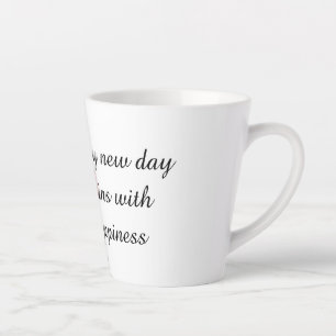 Café Latte Taza de la Mañana Positiva