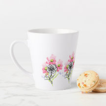 Taza de Latte: Flores Silvestres