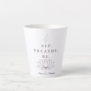 Café Latte Taza de Mindfulness Zen Lotus Cita Arte