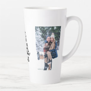 Café Latte Taza de Navidad con Foto de Pareja Personalizada