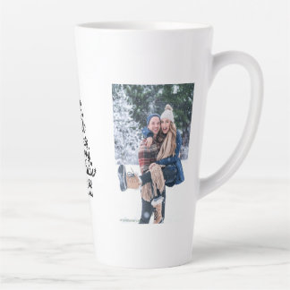 Café Latte Taza de Navidad con Foto de Pareja Personalizada