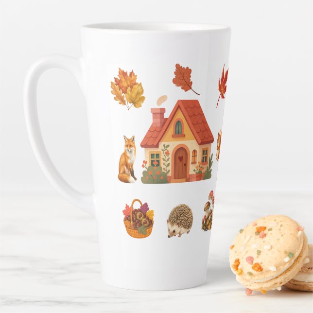 Café Latte Taza de otoño (In situ)