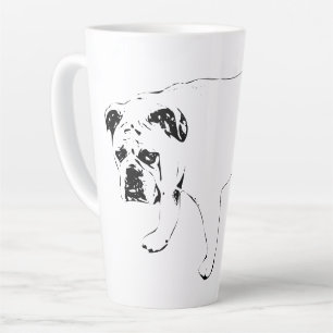 Café Latte Taza de perro de alegrías simples diarias