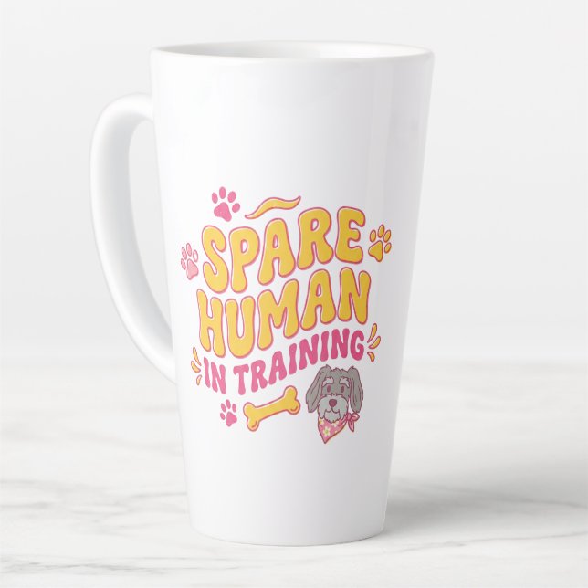 Café Latte Taza de perro humano de repuesto, personalizada co (Ángulo izquierdo)