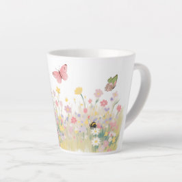 Café Latte Taza de prado de verano