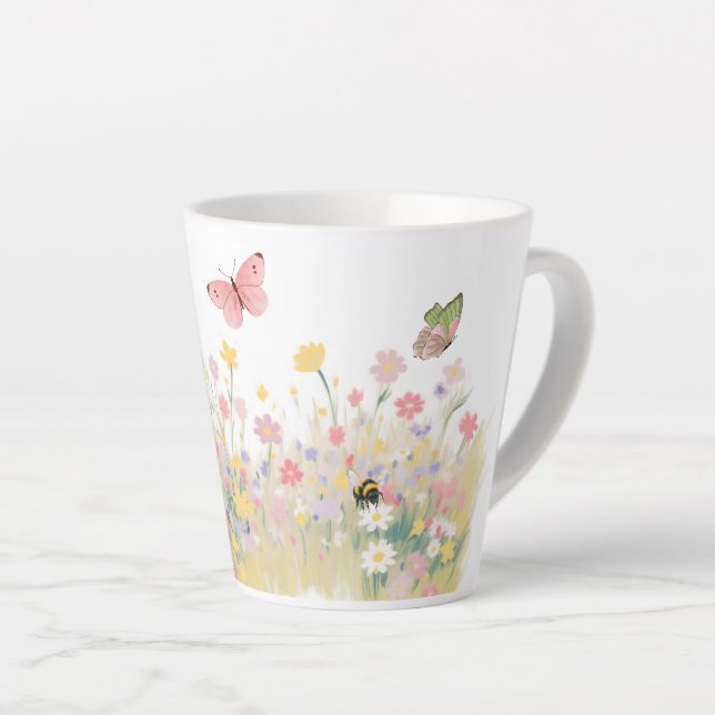 Café Latte Taza de prado de verano (Ángulo derecho)