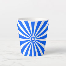 Taza de ráfaga radiante azul – Sol geométrico auda