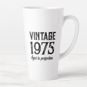 Café Latte Taza de regalo de cumpleaños personalizada vintage