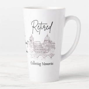Café Latte Taza de regalo de jubilación para viajeros