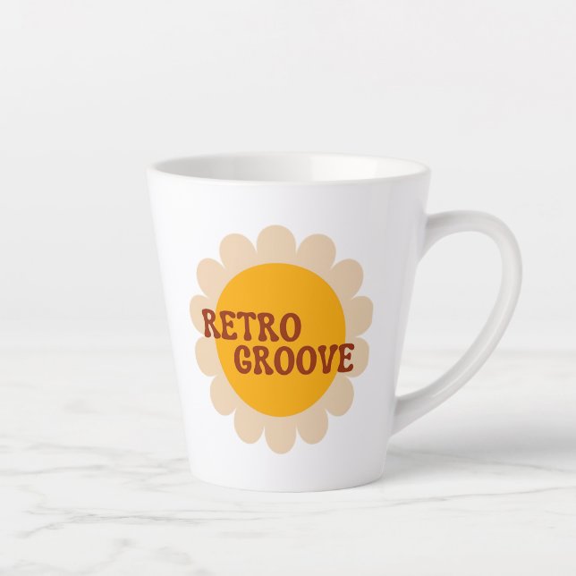 Café Latte Taza de Retrolatte Groove (Derecha)