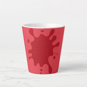 Café Latte Taza de salpicaduras de tomate rojo personalizable