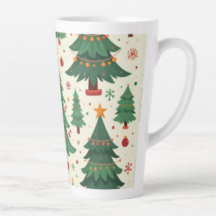 Café Latte taza de tazón de árbol de navidad