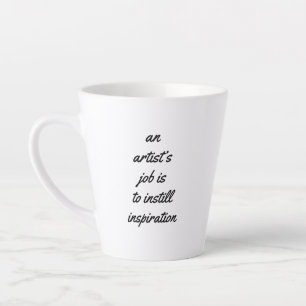 Café Latte Taza de trabajo de un artista