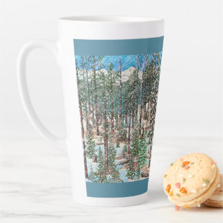 Café Latte Taza de un domingo nevado