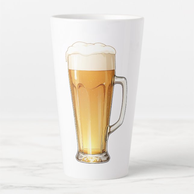Café Latte taza de vidrio de cerveza (Anverso)