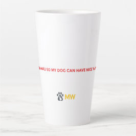 Café Latte Taza divertida para amantes de perros - Trabajo du