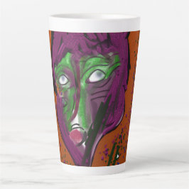 Café Latte Taza Grande de Dibujos Animados Locos