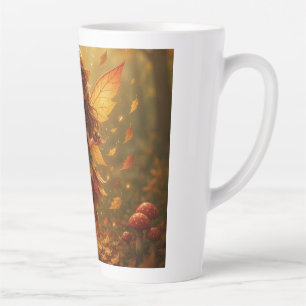 Café Latte Taza Hada de Otoño - Hada Mágica del Bosque de Oto