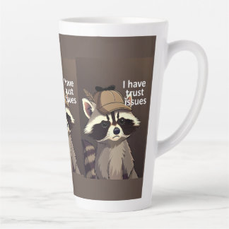 Café Latte Taza Mapache Tengo Problemas de Confianza | Mapach