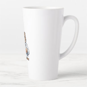 Café Latte Taza personalizada de científico de gato Scottish 