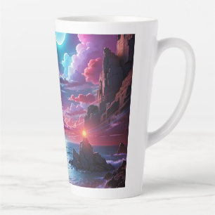 Café Latte Taza puesta de sol océano fantástico - Taza del ma