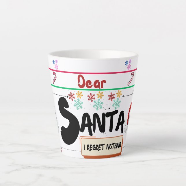 Café Latte Taza Querido Santa: Bebe y Comparte la Magia de la (Anverso)
