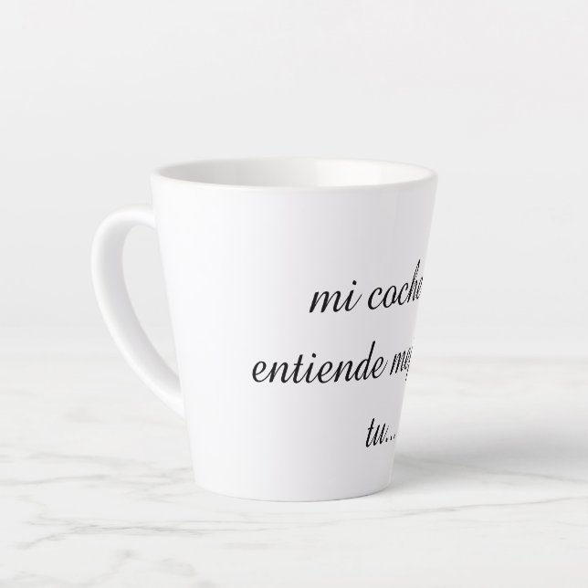 Café Latte taza vilianes de humor  (Ángulo izquierdo)