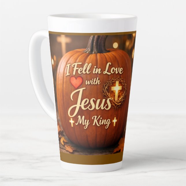 Café Latte Taza YO ME ENAMORÉ DE JESÚS (Ángulo izquierdo)