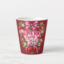 Te Amo Mucho Taza de Fresa | Rosa