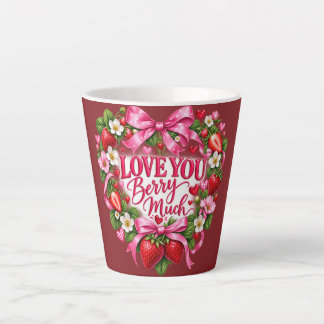 Café Latte Te Amo Mucho Taza de Fresa | Rosa