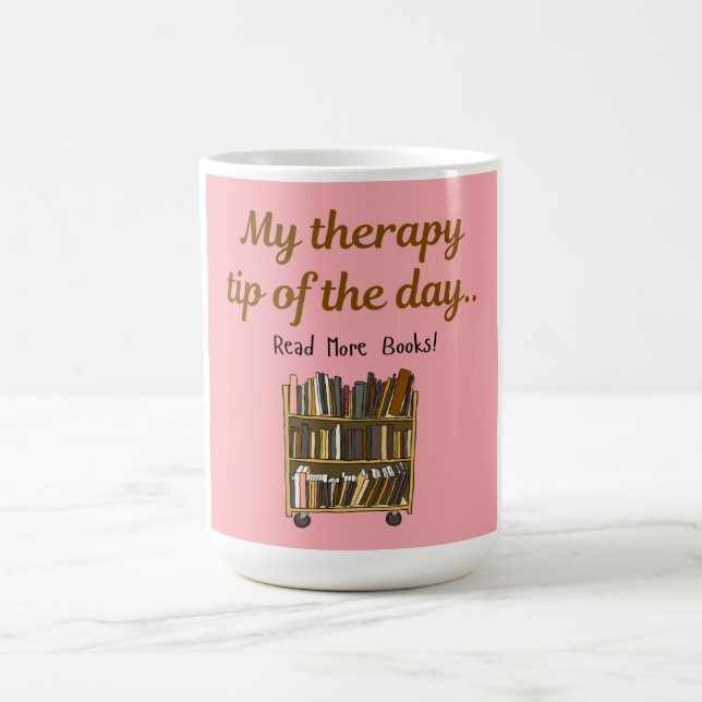 Café Leer Más Libros – Taza para Amantes de los Libros  (Centro)