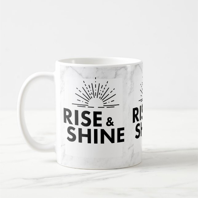 Café Levántate y brilla. Taza de café. (Izquierda)