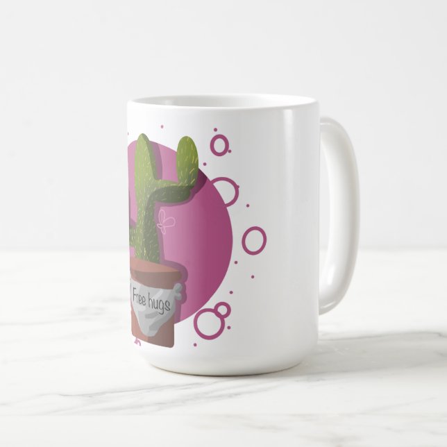 Café Libere la taza del cactus de los abrazos (Anverso derecho)