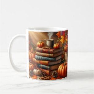 Café Libros de cosecha de otoño y envoltura de taza de 