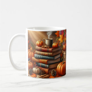 Café Libros de cosecha de otoño y envoltura de taza de