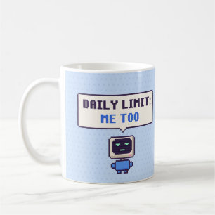 Café Límite diario: Taza de píxeles de IA divertida