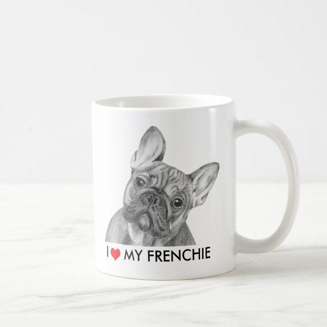 Café Lindo "amo mi taza del bulldog francés de (Derecha)