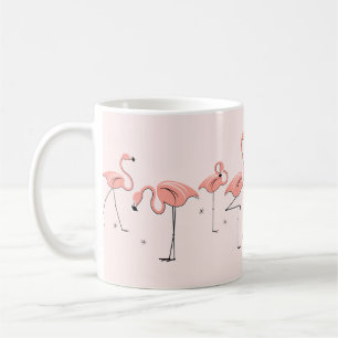Café Línea rosada taza de los flamencos