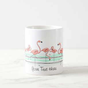 Café Línea taza de los flamencos del "texto"