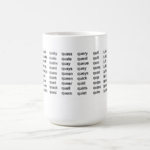 Café Lista de la taza de la Q-Palabra