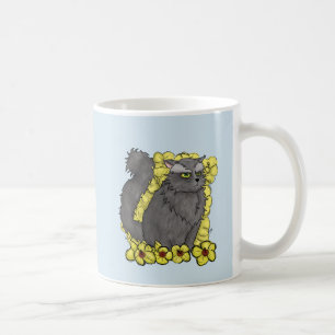 Café Llano gruñón de la taza del gatito