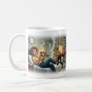 Café Loco caos de lunes por la mañana Taza divertida
