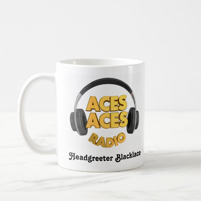 Café logotipo de taza Aces Blacklace (Izquierda)