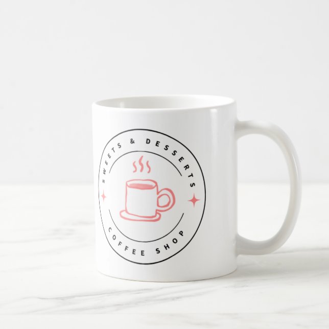 Café Logotipo de taza de dulces y postres (Derecha)